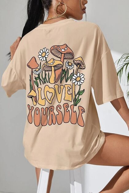 Love Yourself Printed T-shirt