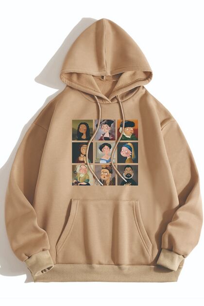 Unisex Van Gogh Printed Oversize Sweatshirt