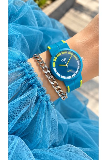 Sea Green Silicone Cord, 10 Bar (Suitable for Pool and Sea Use) Women's Wristwatch Bracelet