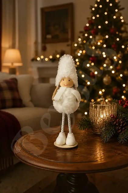 New Year's Pine Tree Ornament Wish Fairy White 20 cm