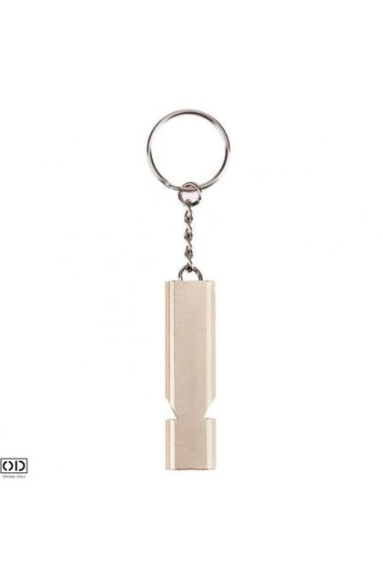 Fluier dublu pentru arbitri și activități în aer liber, Aluminiu, Auriu, 5,5 cm