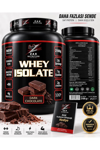 WHEY İZOLE PROTEİN ÇİKOLATA AROMALI 2100 GR