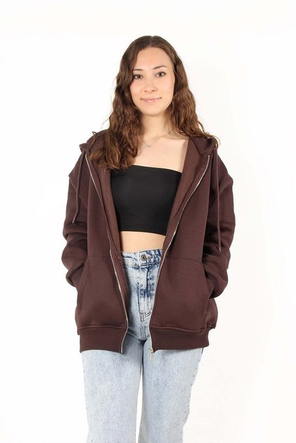2501 Zippered Hooded Sweatshirt