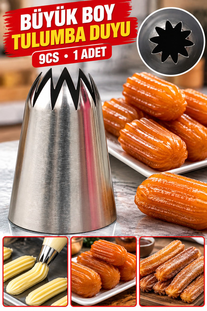 Paslanmaz Krema Sıkma Torbası Ucu ,Tulumba Tatlısı, Churros, Kurabiye Şekillendirici