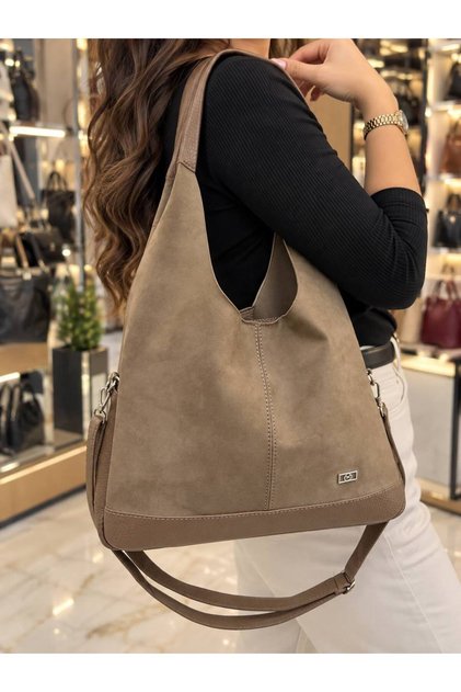 Deri Görünümlü Yumuşak Salaş Kadın Çanta EN 34 cm Boy 29cm