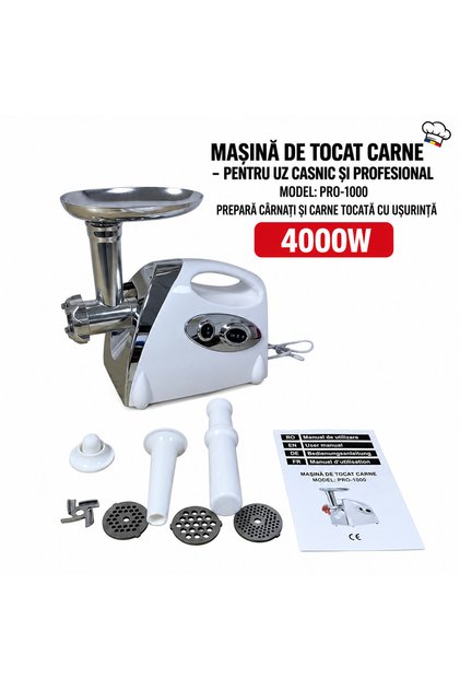 Mașină de tocat carne electrică PRO-1000 4000W – 3 în 1