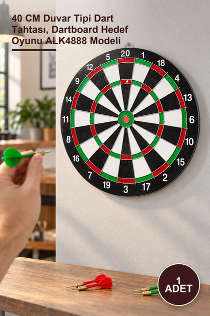 1 Piece Wall Hanging Dart Game – 40 cm Wall Mounted Dartboard, Dartboard Target Game Alk4888 Model