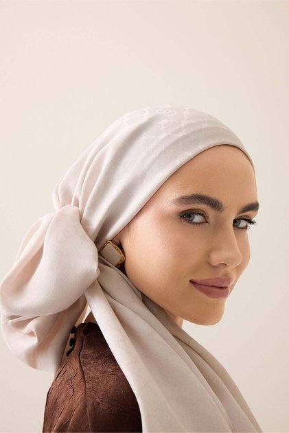 Window Cage Powder Ramy Jacquard Shawl 70X210