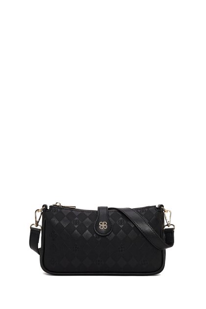 Women's Black Printed Mini Shoulder Bag Ab500002Sb