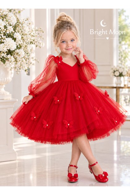 Koz Children's Butterfly Tutu Dress Birthday Party Wedding Special Occasion Dress