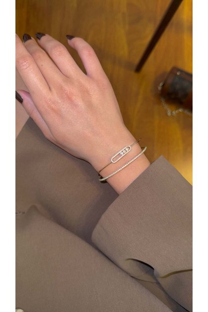 Mssk gold double clasp bracelet