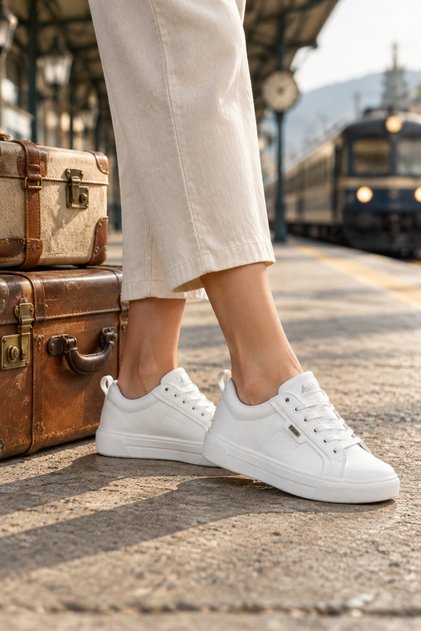 Mr-2656 Women's Daily White Sneaker Comfort Casual Anatomical Sports Shoes