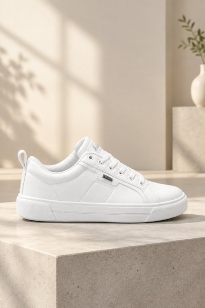 Mr-3775 Women's Daily White Sneaker Comfort Casual Anatomical Sports Shoes