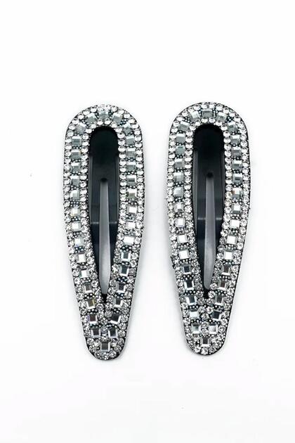 2 Pieces of Baguette Stone Detailed Side Buckle