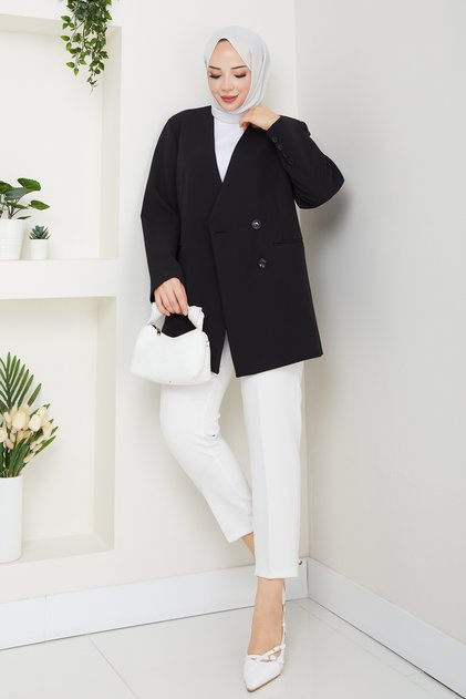 Geniş kalıp ceket siyah oversize