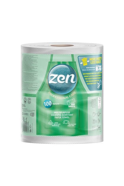 Prosop hartie Zen, alb, 2 straturi, L 100 m
