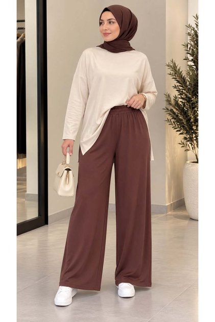 Two thread elastic waist pants