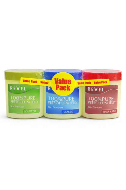 100% Pure Petroleum Jelly Value Pack – 3 × 300ml (Olive Oil, Classic, Cocoa Butter)