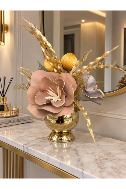 GOLD KÜRE MODEL ARANJMAN 34 CM