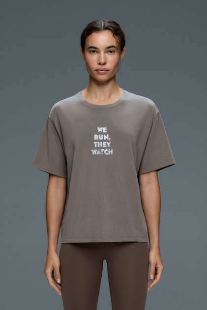 Boxy kısa kol desenli t-shirt