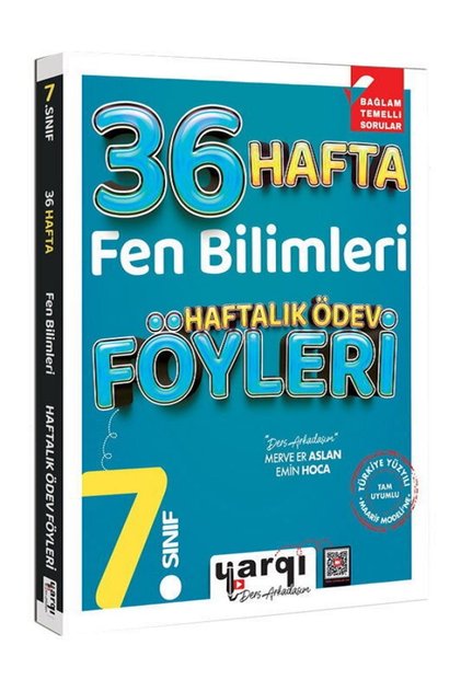 Yargı Ders Arkadaşım 7.Sınıf Fen Bilimleri 36 Haftalık Ödev Föyleri en son sisteme uygun maarif model