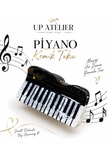 Pearlescent Piano Bone Buckle 6cm