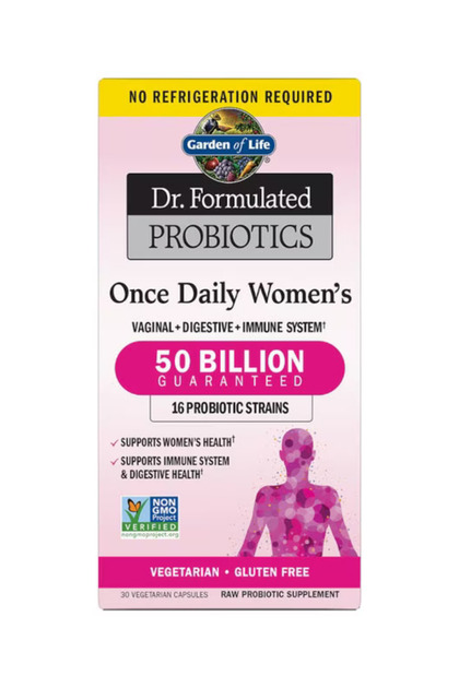 Dr. Formulated Probiotics Once Daily Women's Shelf-Stable 30 Capsules - Specialized for Women's Digestion and Gut Health