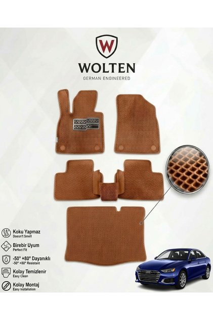 AUDİ-A4-SEDAN-(2016-sonrası) İÇİN EVA İÇ PASPAS TAKIMI ve BAGAJ HAVUZU PASPASI