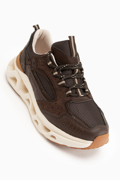 Tonia Brown Mesh Detailed Thick Sole Women's Sneaker