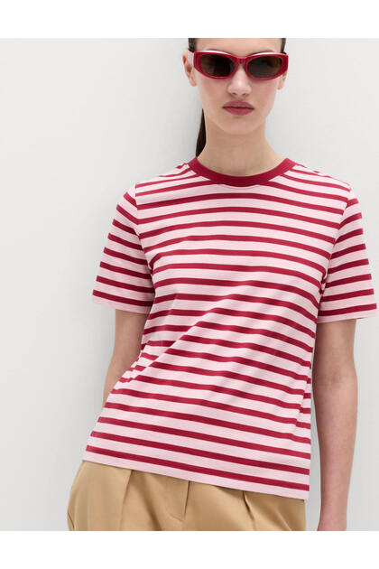Saf Pamuklu Kısa Kollu T-shirt