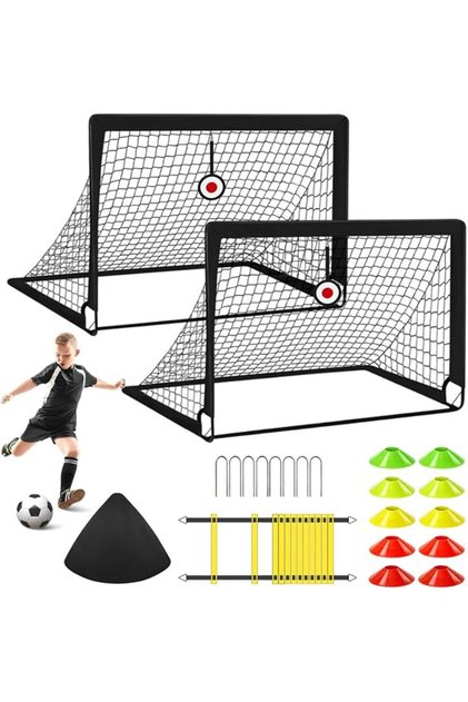 2 Pcs Pop Up Soccer Goal Set for Backyard,Portable Soccer Nets with Targets,Complete Training Equipm