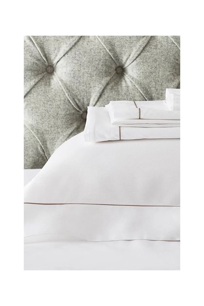 Single Row Corded Cotton Flat Sheet Set of 2