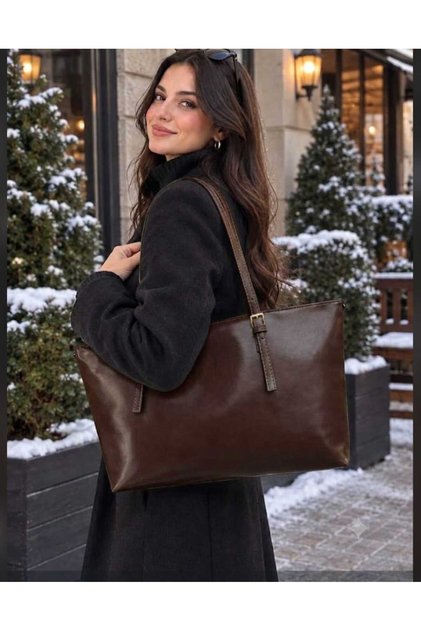 Women's Large Size Wide Interior Volume Hand and Shoulder Bag
