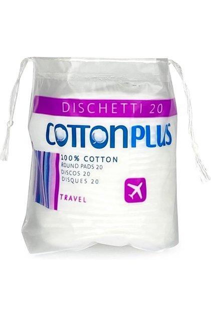 Cotton Plus Pads 20 Pieces Beauty Line/100% Pure Cotton/Soft and Durable Face Cleansing P