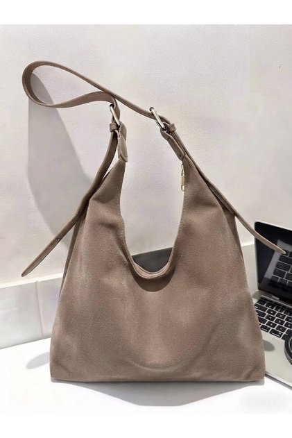 Fashionable Oversized Women's Tote Shoulder Bag, High-Quality Design Suede Women's Bag