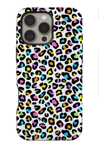 Compatible with iPhone 15 Pro Max - Colorful Leopard, Double Layer Cover, Glossy Surface Protective Case