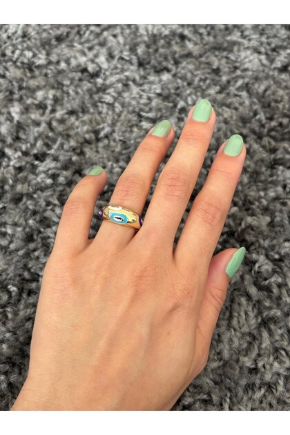 Blue Eyes Gold Ring