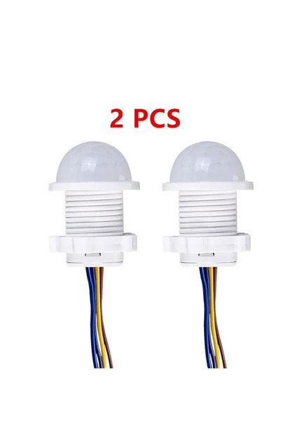 2pcs PIR Motion Sensor Detector Smart Switch Home Indoor Outdoor Infrared Light 110V 220V Time Delay