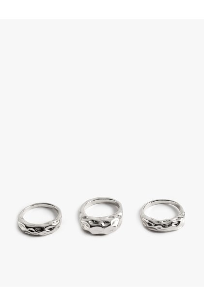 Textured 3-Piece Ring Set