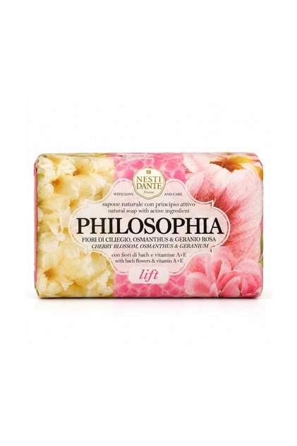 Philosophia Lift Soap Bar 250g | Cherry Blossom, Osmanthus & Geranium | Italian Vegan Soap | Firms, Tones & Lifts Skin | Nourishing Gentle Cleanser | Paraben, GMO, PEG & Petrochemical-Free