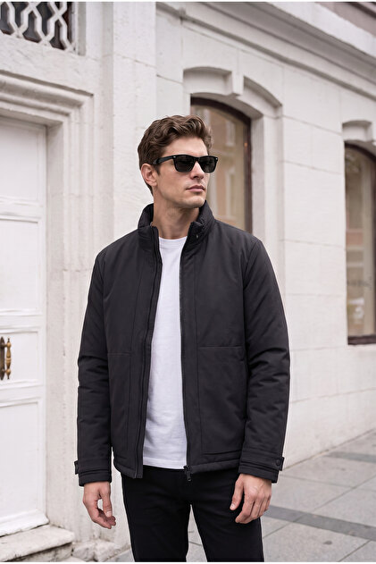High Collar Waterproof Padded Basic Coat