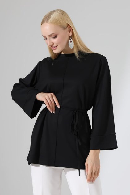 Women's Modal Belted Wide Sleeve Tunic