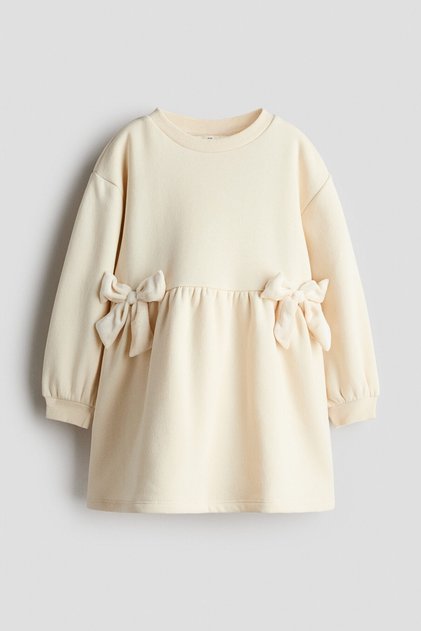 Fiyonk Detaylı Sweatshirt Elbise