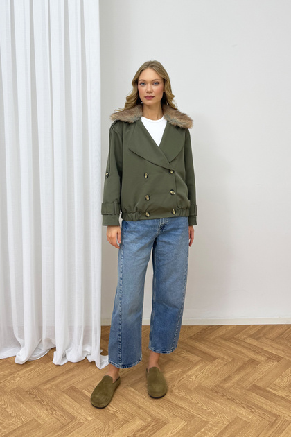 Fur Collared Trench 79-7005