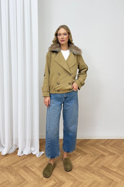 Fur Collared Trench 79-7005