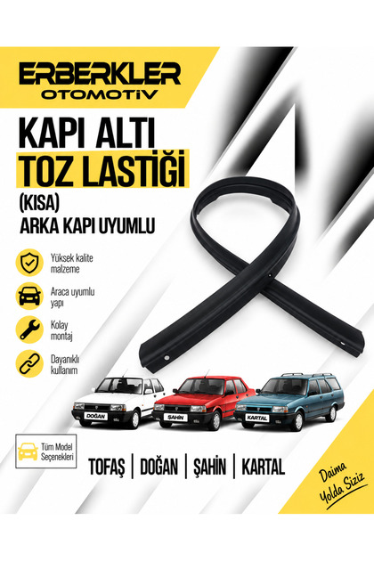 Tofaş Doğan, Kartal, Şahin Kapı Altı Toz Lastiği (Kısa – Arka Kapı Uyumlu)