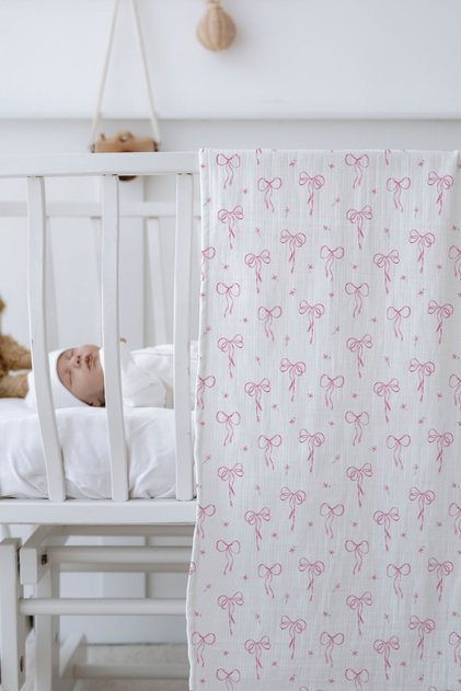 4 Layer Muslin Blanket - Dainty Bows