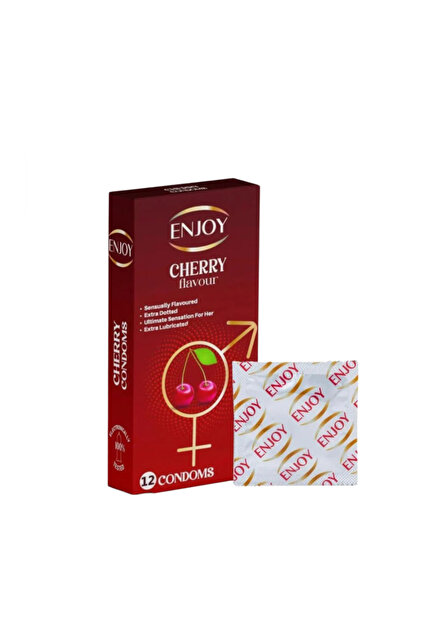 Cherry Flavour Premium Condoms – 12 Pcs