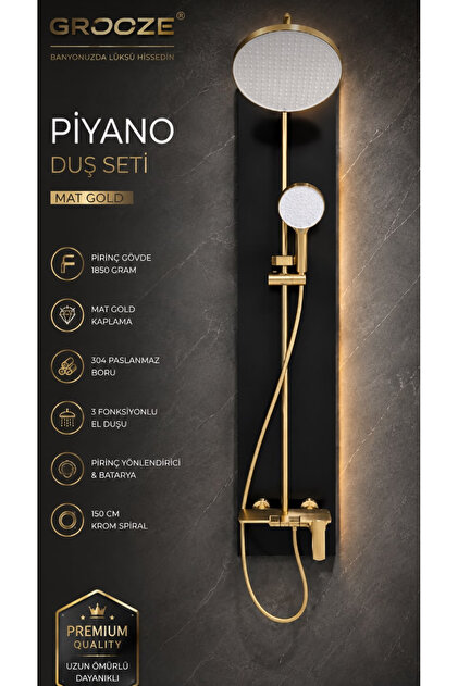 PİYANO DUŞ SETİ GOLD
