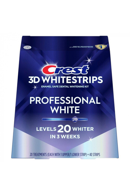 3D Whitestrips Professional White, 10% концентрация, 20 дни, 40 избелващи лентички, избелващ ефект ниво 20, 45 минути приложение